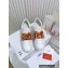 Valentino Heel 9cm platform 3cm Open Disco wedge Sneakers in calfskin White/Gold 2023