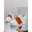 Valentino Heel 9cm platform 3cm Open Disco wedge Sneakers in calfskin White/Gold 2023