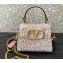Valentino VSLING micro handbag Light Pink WITH SPARKLING EMBROIDERY 2023