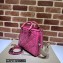 Gucci GG Matelassé mini top handle bag 728309 Fuchsia 2023