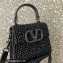 Valentino VSLING micro handbag Black WITH SPARKLING EMBROIDERY 2023