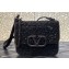Valentino VSLING Shoulder Small Bag Black WITH SPARKLING EMBROIDERY 2023