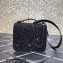 Valentino VSLING Shoulder Small Bag Black WITH SPARKLING EMBROIDERY 2023