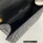 Saint Laurent medium envelope Bag in quilted grain de poudre embossed leather 600185 Black/Gold