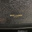 Saint Laurent medium envelope Bag in quilted grain de poudre embossed leather 600185 Black/Gold