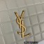 Saint Laurent cassandre matelassé carré chain wallet in lambskin 743346 Creamy/Gold