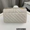 Saint Laurent small envelope Bag in quilted grain de poudre embossed leather 600195 White