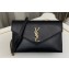 Saint Laurent cassandre envelope chain wallet in smooth leather 743050 Black/Gold