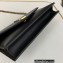 Saint Laurent cassandre envelope chain wallet in smooth leather 743050 Black/Gold