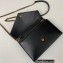 Saint Laurent cassandre envelope chain wallet in smooth leather 743050 Black/Gold