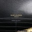 Saint Laurent cassandre envelope chain wallet in smooth leather 743050 Black/Gold