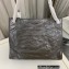 Saint Laurent Niki Shopping Bag in Vintage Leather 577999 Dark Gray