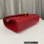 Saint Laurent small envelope Bag in quilted grain de poudre embossed leather 600195 Red