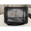 Saint Laurent medium niki Bag in crocodile-embossed leather 633150 Black
