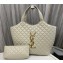 Saint Laurent icare maxi shopping bag in quilted lambskin 698652 Creamy