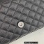 Saint Laurent small envelope Bag in quilted grain de poudre embossed leather 600195 Black