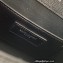 Saint Laurent small envelope Bag in quilted grain de poudre embossed leather 600195 Black