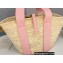 Chloe Sense medium basket bag in raffia Pink