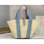 Chloe Sense medium basket bag in raffia Sky Blue