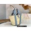Chloe Sense medium basket bag in raffia Sky Blue