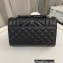 Saint Laurent small envelope Bag in quilted grain de poudre embossed leather 600195 Black/Silver