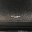 Saint Laurent small envelope Bag in quilted grain de poudre embossed leather 600195 Black/Silver