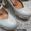 Gucci Heel 14cm platform 4cm pumps with GG studs 740602 White 2023