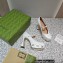 Gucci Heel 14cm platform 4cm pumps with GG studs 740602 White 2023