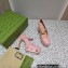 Gucci Heel 14cm platform 4cm pumps with GG studs 740602 Pink 2023