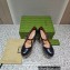 Gucci Heel 14cm platform 4cm pumps with GG studs 740602 Black 2023