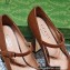 Gucci Heel 14cm platform 4cm pumps with GG studs 740602 Brown 2023