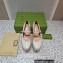 Gucci Heel 14cm platform 4cm pumps with GG studs 740602 Creamy 2023