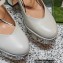 Gucci Heel 14cm platform 4cm pumps with GG studs 740602 Creamy 2023