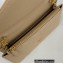 Saint Laurent cassandre matelassé envelope chain wallet in grain de poudre embossed leather 393953/742920/695108 Beige/Gold