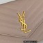 Saint Laurent cassandre matelassé envelope chain wallet in grain de poudre embossed leather 393953/742920/695108 Pink/Gold