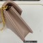 Saint Laurent cassandre matelassé envelope chain wallet in grain de poudre embossed leather 393953/742920/695108 Pink/Gold