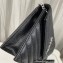 Saint Laurent cassandre matelassé envelope chain wallet in grain de poudre embossed leather 393953/742920/695108 Black/Silver