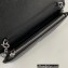 Saint Laurent cassandre matelassé envelope chain wallet in grain de poudre embossed leather 393953/742920/695108 Black/Silver