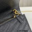 Saint Laurent cassandre matelassé envelope chain wallet in grain de poudre embossed leather 393953/742920/695108 Black/Gold