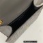 Saint Laurent medium envelope Bag in quilted grain de poudre embossed leather 600185 Gray