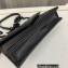 Saint Laurent cassandre matelassé envelope chain wallet in grain de poudre embossed leather 393953/742920/695108 Black