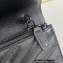 Saint Laurent cassandre matelassé envelope chain wallet in grain de poudre embossed leather 393953/742920/695108 Black