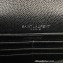 Saint Laurent cassandre matelassé envelope chain wallet in grain de poudre embossed leather 393953/742920/695108 Black