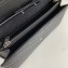 Saint Laurent cassandre matelassé chain wallet in grain de poudre embossed leather 377828 Black/Silver