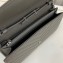 Saint Laurent cassandre matelassé chain wallet in grain de poudre embossed leather 377828 Gray/Silver