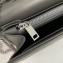 Saint Laurent cassandre matelassé chain wallet in grain de poudre embossed leather 377828 Gray/Silver