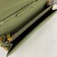 Saint Laurent cassandre matelassé chain wallet in grain de poudre embossed leather 377828 Green/Gold