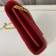 Saint Laurent cassandre matelassé chain wallet in grain de poudre embossed leather 377828 Red/Gold