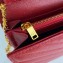 Saint Laurent cassandre matelassé chain wallet in grain de poudre embossed leather 377828 Red/Gold