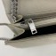 Saint Laurent cassandre matelassé chain wallet in grain de poudre embossed leather 377828 Creamy/Silver